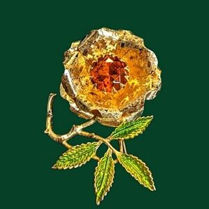 Vintage‎ Sarah Coventry Rhinestone Flower Brooch